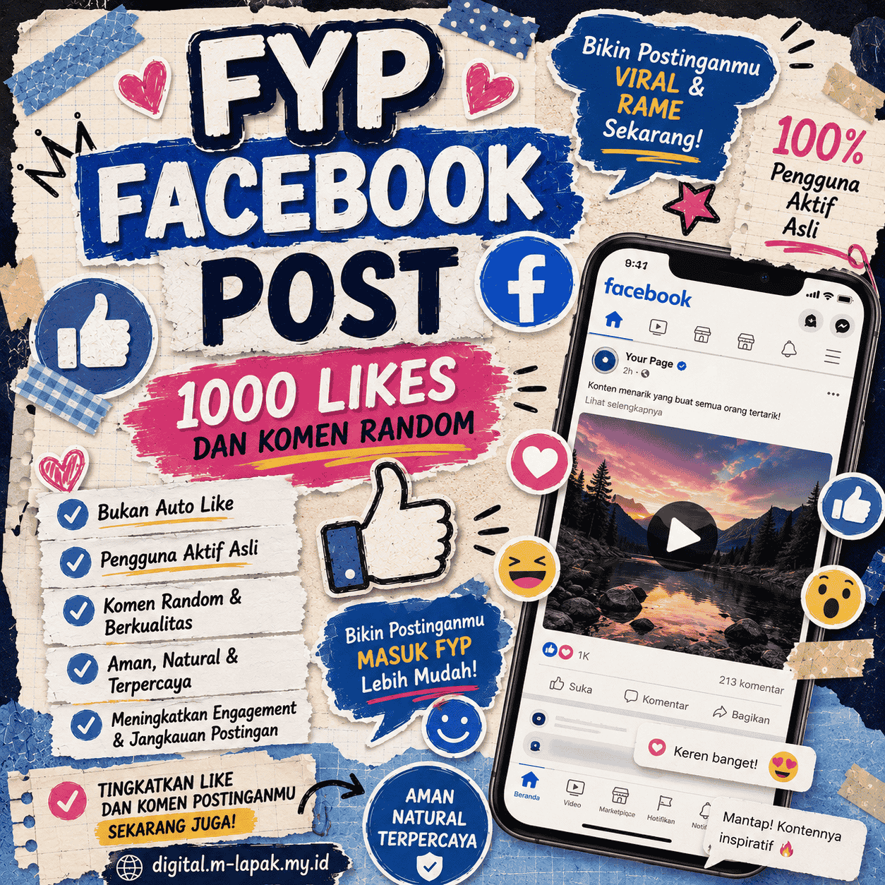 FYP Facebook Post Like 1000